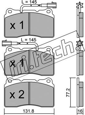 Fri.Tech. 297.0 - Kit pastiglie freno, Freno a disco autozon.pro