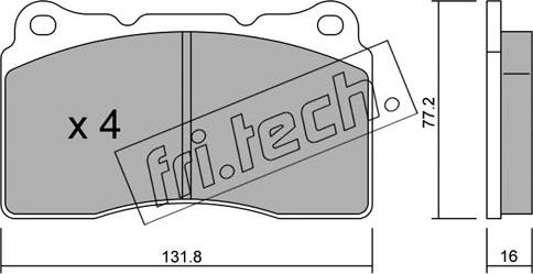 Fri.Tech. 297.1 - Kit pastiglie freno, Freno a disco autozon.pro