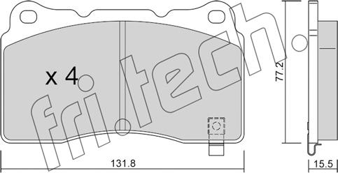 Fri.Tech. 297.8 - Kit pastiglie freno, Freno a disco autozon.pro