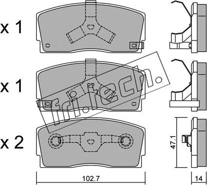 Fri.Tech. 249.0 - Kit pastiglie freno, Freno a disco autozon.pro