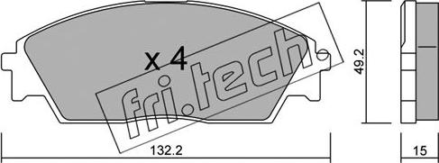 Fri.Tech. 245.0 - Kit pastiglie freno, Freno a disco autozon.pro