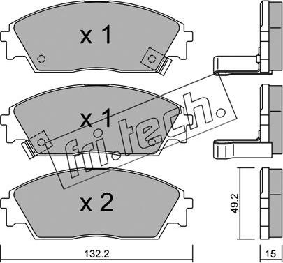 Fri.Tech. 245.1 - Kit pastiglie freno, Freno a disco autozon.pro