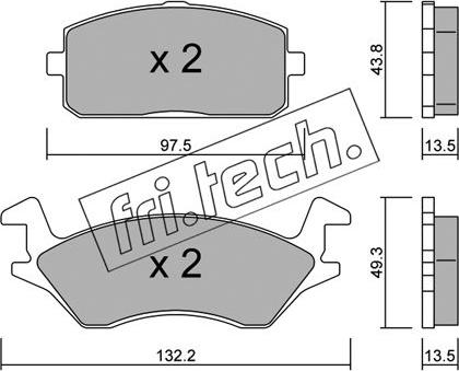 Fri.Tech. 243.0 - Kit pastiglie freno, Freno a disco autozon.pro