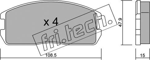 Fri.Tech. 247.0 - Kit pastiglie freno, Freno a disco autozon.pro