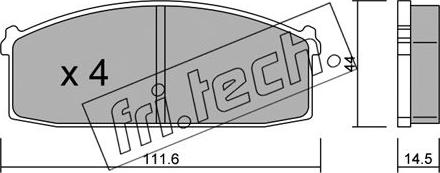 Fri.Tech. 254.0 - Kit pastiglie freno, Freno a disco autozon.pro