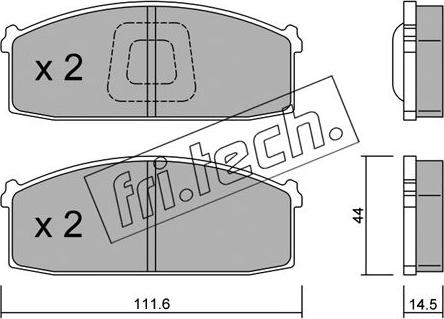 Fri.Tech. 254.1 - Kit pastiglie freno, Freno a disco autozon.pro