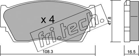 Fri.Tech. 255.0 - Kit pastiglie freno, Freno a disco autozon.pro