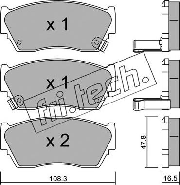 Fri.Tech. 255.1 - Kit pastiglie freno, Freno a disco autozon.pro