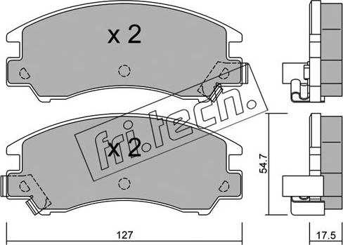 Fri.Tech. 250.0 - Kit pastiglie freno, Freno a disco autozon.pro