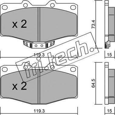 Fri.Tech. 251.0 - Kit pastiglie freno, Freno a disco autozon.pro