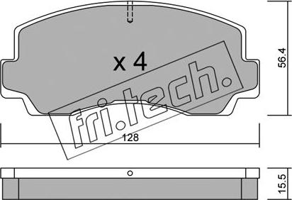 Fri.Tech. 252.0 - Kit pastiglie freno, Freno a disco autozon.pro