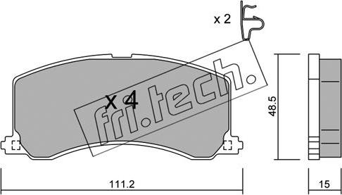 Fri.Tech. 257.0 - Kit pastiglie freno, Freno a disco autozon.pro