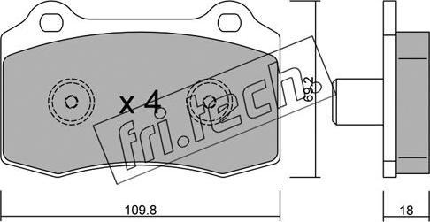 Fri.Tech. 260.5 - Kit pastiglie freno, Freno a disco autozon.pro