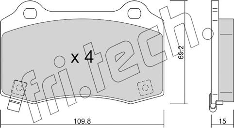 BENDIX BPD2266 - Kit pastiglie freno, Freno a disco autozon.pro