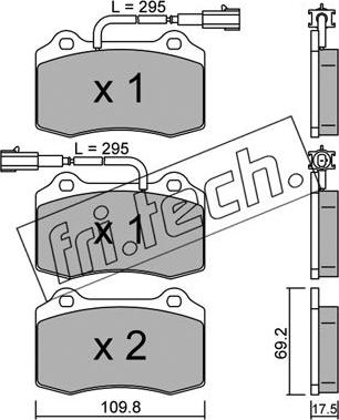 Fri.Tech. 260.0 - Kit pastiglie freno, Freno a disco autozon.pro