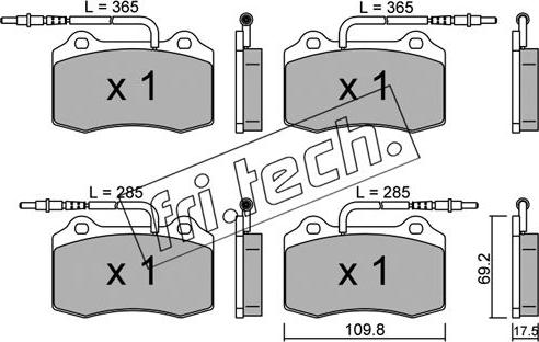 Fri.Tech. 260.1 - Kit pastiglie freno, Freno a disco autozon.pro