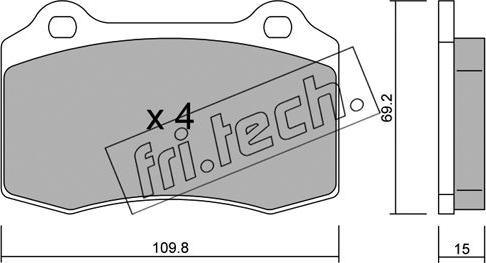 Fri.Tech. 260.2 - Kit pastiglie freno, Freno a disco autozon.pro