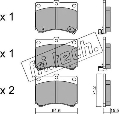 Fri.Tech. 205.0 - Kit pastiglie freno, Freno a disco autozon.pro