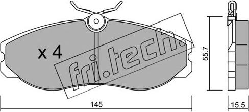 Fri.Tech. 206.0 - Kit pastiglie freno, Freno a disco autozon.pro