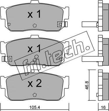 Fri.Tech. 200.1 - Kit pastiglie freno, Freno a disco autozon.pro