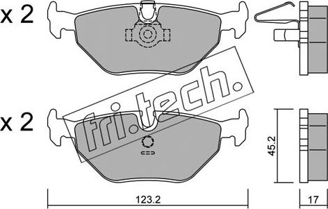 Fri.Tech. 219.0 - Kit pastiglie freno, Freno a disco autozon.pro