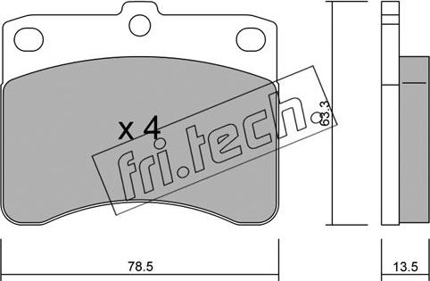 Fri.Tech. 210.0 - Kit pastiglie freno, Freno a disco autozon.pro