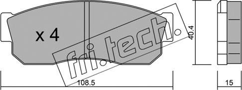 Fri.Tech. 211.0 - Kit pastiglie freno, Freno a disco autozon.pro