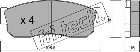 Fri.Tech. 211.1 - Kit pastiglie freno, Freno a disco autozon.pro