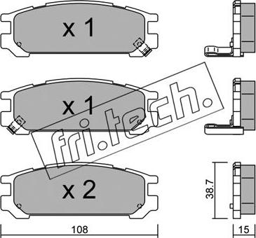 Fri.Tech. 213.0 - Kit pastiglie freno, Freno a disco autozon.pro