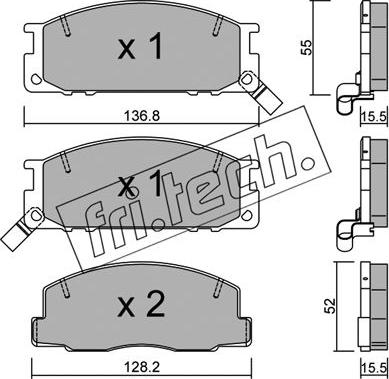 Fri.Tech. 289.0 - Kit pastiglie freno, Freno a disco autozon.pro