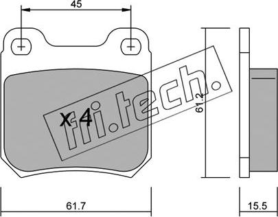 Fri.Tech. 284.0 - Kit pastiglie freno, Freno a disco autozon.pro