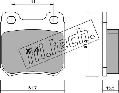 Fri.Tech. 285.0 - Kit pastiglie freno, Freno a disco autozon.pro