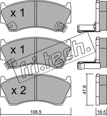 Fri.Tech. 286.0 - Kit pastiglie freno, Freno a disco autozon.pro