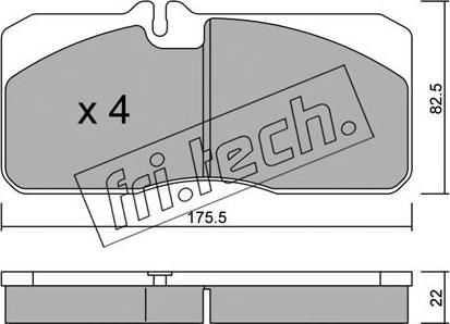 Fri.Tech. 280.0 - Kit pastiglie freno, Freno a disco autozon.pro