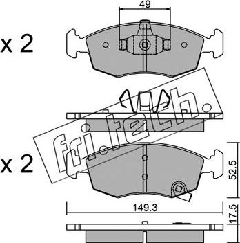 Fri.Tech. 283.5 - Kit pastiglie freno, Freno a disco autozon.pro