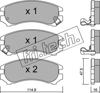 Fri.Tech. 239.1 - Kit pastiglie freno, Freno a disco autozon.pro