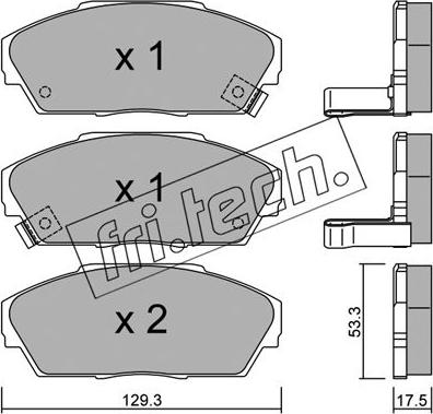 Fri.Tech. 234.0 - Kit pastiglie freno, Freno a disco autozon.pro