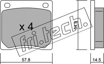 Fri.Tech. 238.0 - Kit pastiglie freno, Freno a disco autozon.pro