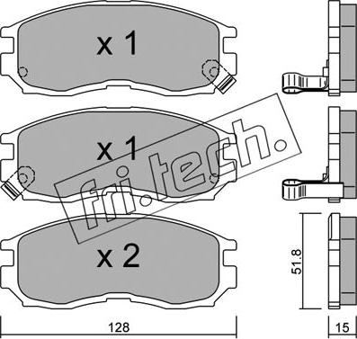 Fri.Tech. 233.0 - Kit pastiglie freno, Freno a disco autozon.pro