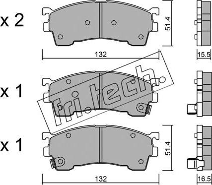 Fri.Tech. 232.1 - Kit pastiglie freno, Freno a disco autozon.pro