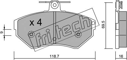 Fri.Tech. 224.1 - Kit pastiglie freno, Freno a disco autozon.pro