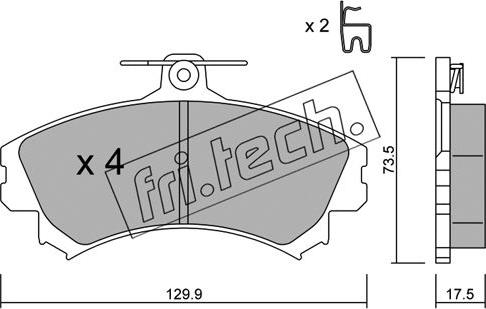 Fri.Tech. 225.1 - Kit pastiglie freno, Freno a disco autozon.pro