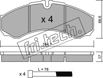 Fri.Tech. 221.3 - Kit pastiglie freno, Freno a disco autozon.pro