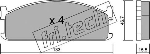 Fri.Tech. 274.0 - Kit pastiglie freno, Freno a disco autozon.pro