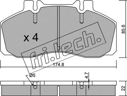 Fri.Tech. 275.0 - Kit pastiglie freno, Freno a disco autozon.pro