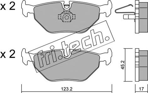 Fri.Tech. 270.0 - Kit pastiglie freno, Freno a disco autozon.pro