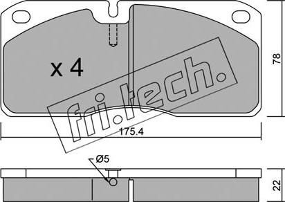 Fri.Tech. 278.0 - Kit pastiglie freno, Freno a disco autozon.pro