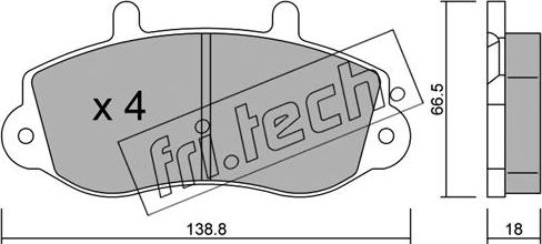 Fri.Tech. 273.0 - Kit pastiglie freno, Freno a disco autozon.pro