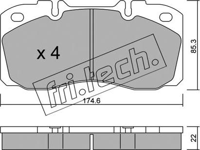 Fri.Tech. 277.0 - Kit pastiglie freno, Freno a disco autozon.pro