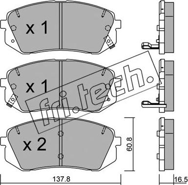 Fri.Tech. 799.0 - Kit pastiglie freno, Freno a disco autozon.pro